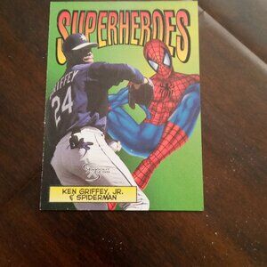 Ken Griffy Jr. Spider Man Baseball Card